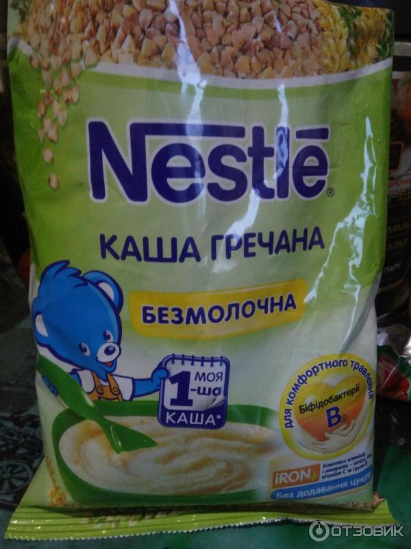 Каша Nestle сухая безмолочная гречневая обогащенная с бифидобактериями (c 4 мес.) фото