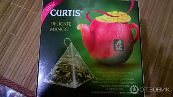 Зеленый чай в пирамидках Curtis Delicate Mango фото