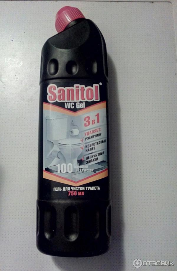 Гель для чистки туалета Sanitol 3 в 1