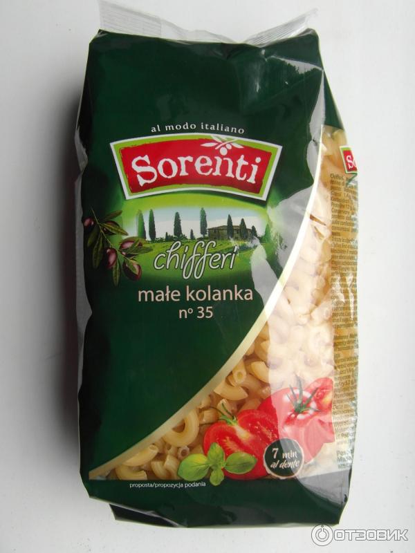 Макаронные изделия Sorenti CHIFFERI фото