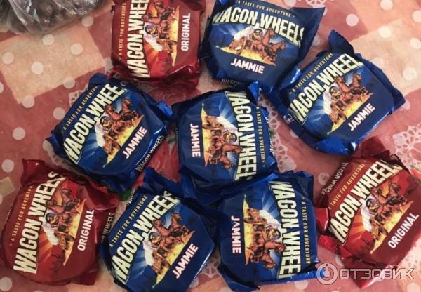 Печенье Wagon Wheels с суфле и джемом фото