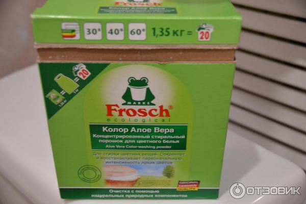 Концентрированный стиральный порошок Frosch Колор Алое Вера для цветного белья фото