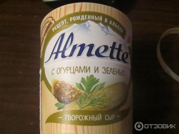 Творожный сыр Almette с огурцом и зеленью фото