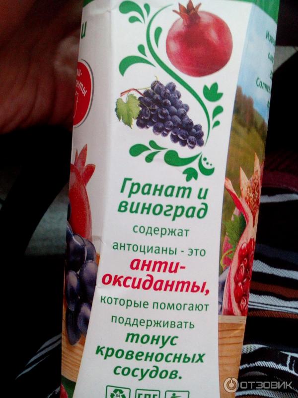 сок Добрый Уголки России Гранат-Виноград