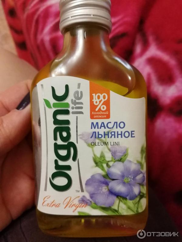 Масло льняное Organic life Extra Virgin фото