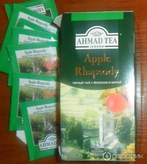 Черный чай Ahmad Tea Apple Rhapsody со вкусом яблока и мяты фото