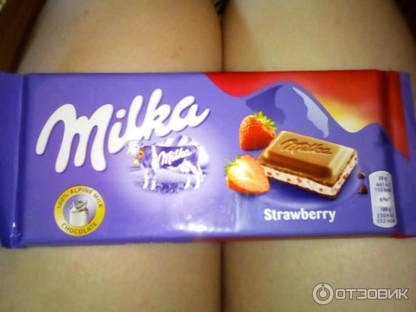 Шоколад Milka Strawberry & Cream фото