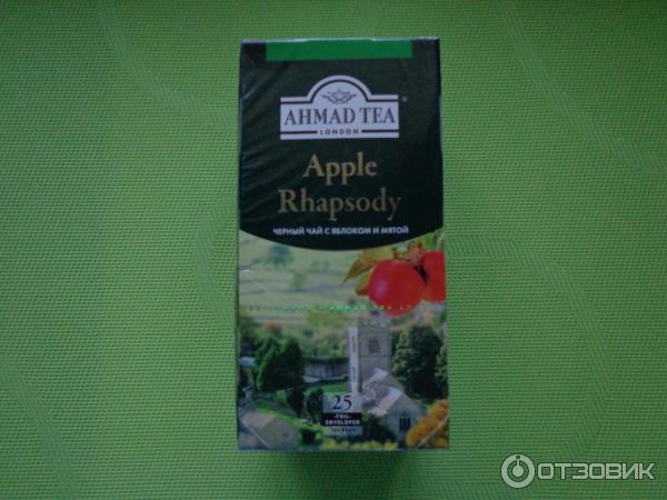 Черный чай Ahmad Tea Apple Rhapsody c яблоком и мятой фото