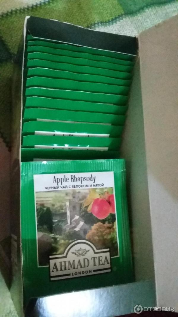 Черный чай Ahmad Tea Apple Rhapsody со вкусом яблока и мяты фото