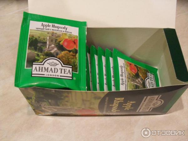 Черный чай Ahmad Tea Apple Rhapsody со вкусом яблока и мяты фото