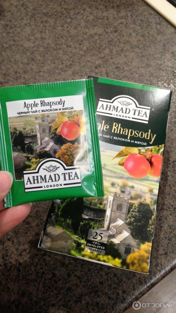 Черный чай Ahmad Tea Apple Rhapsody со вкусом яблока и мяты фото