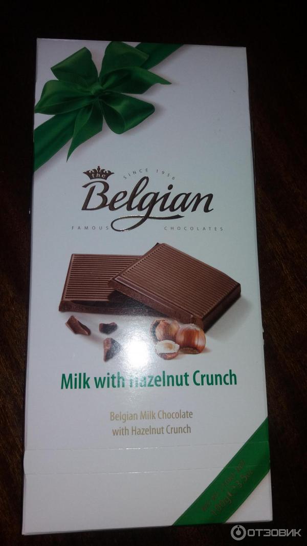 Шоколад Belgian Milk with Hazelnut Crunch фото