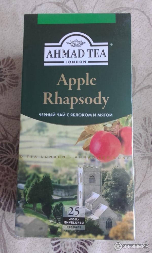 Черный чай Ahmad Tea Apple Rhapsody со вкусом яблока и мяты фото