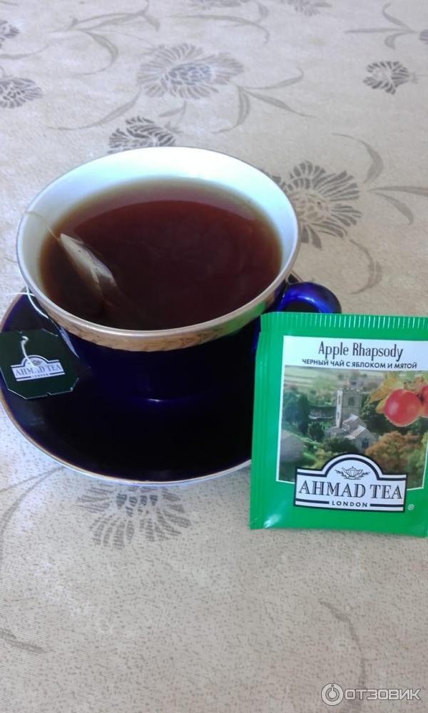 Черный чай Ahmad Tea Apple Rhapsody со вкусом яблока и мяты фото