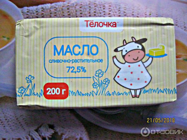 Масло сливочно-растительное Телочка 72,5% фото