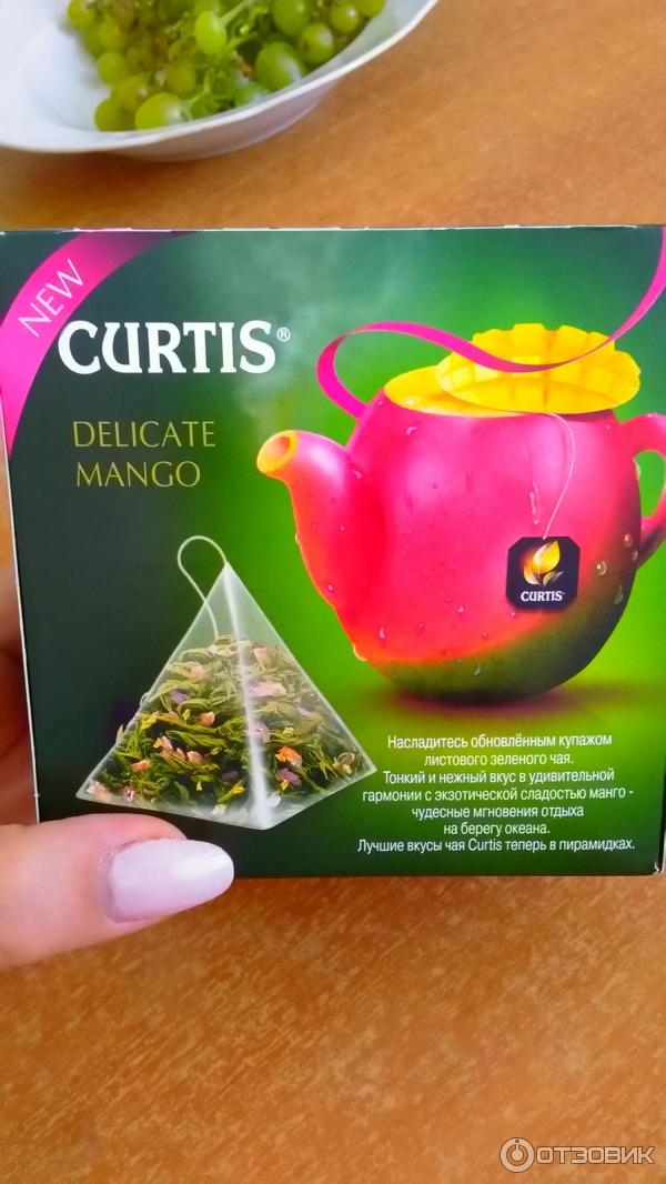 Зеленый чай в пирамидках Curtis Delicate Mango фото