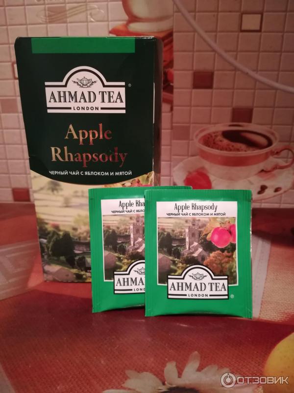 Черный чай Ahmad Tea Apple Rhapsody со вкусом яблока и мяты фото