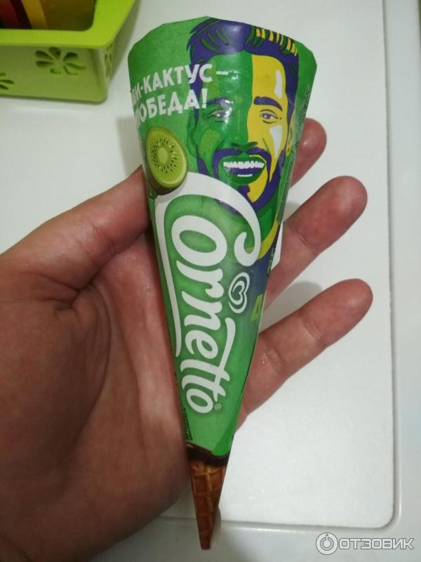 Мороженое Cornetto киви-кактус фото