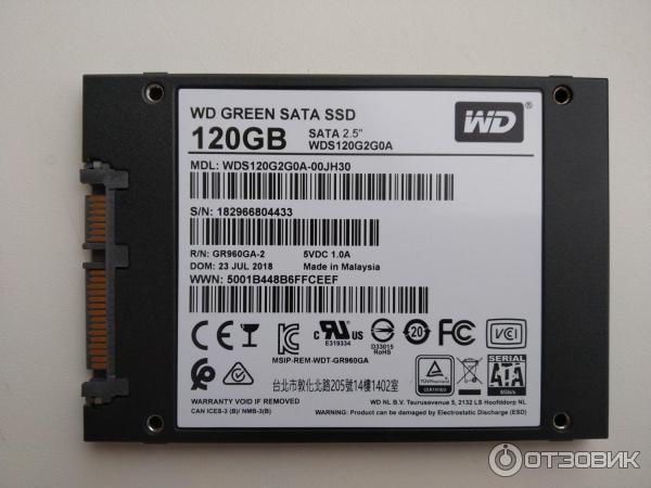 SSD накопитель WD Green WDS120G2G0A 120Гб фото