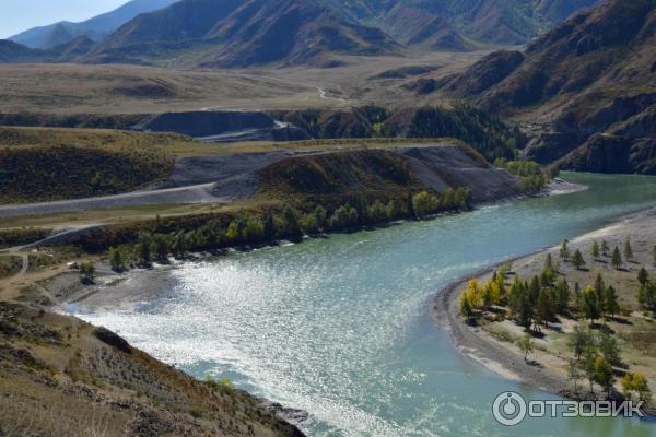 Место слияния Катуни и Чуи (Россия, Алтай) фото