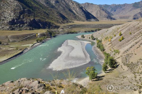 Место слияния Катуни и Чуи (Россия, Алтай) фото