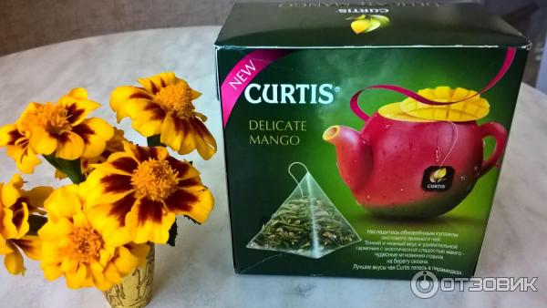 Зеленый чай в пирамидках Curtis Delicate Mango фото