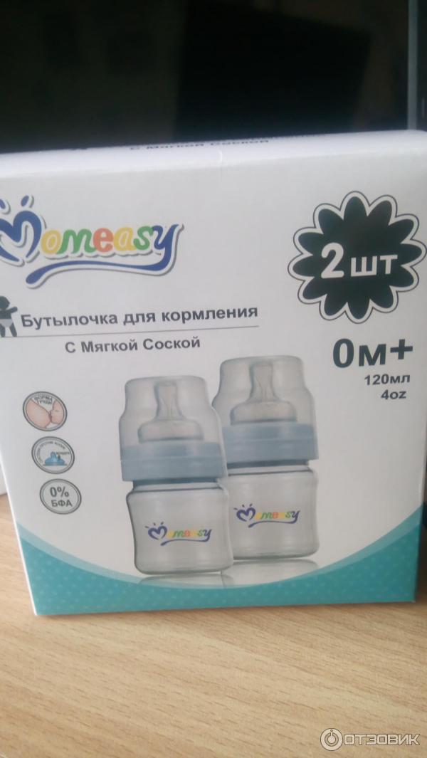 Бутылочка для кормления momeasy с мягкой соской фото