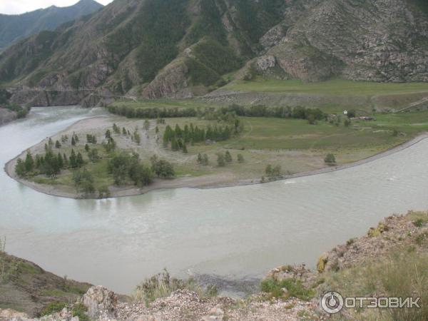 Место слияния Катуни и Чуи (Россия, Алтай) фото