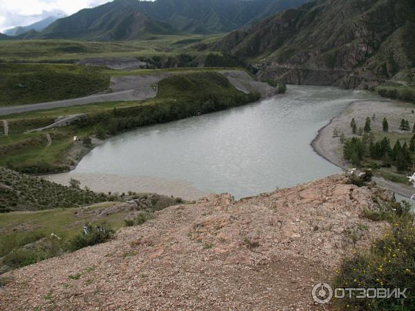 Место слияния Катуни и Чуи (Россия, Алтай) фото