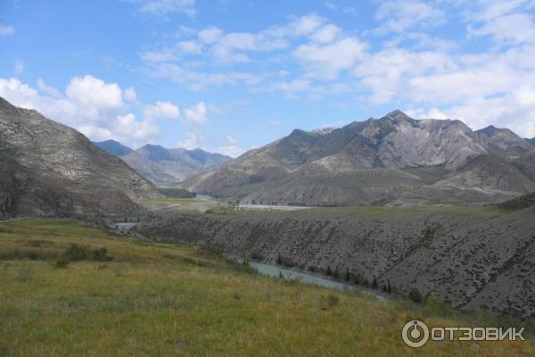 Место слияния Катуни и Чуи (Россия, Алтай) фото