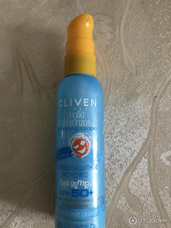 Детское солнцезащитное молочко Cliven SPF 50 фото