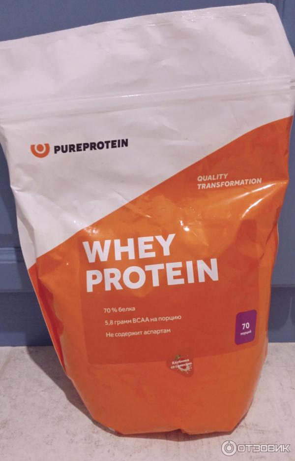 Протеин Pure Protein Whey Protein, клубника со сливками фото