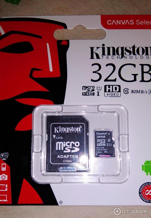 Карта памяти Kingston microSD microSDHC 32 GB Class 10 фото