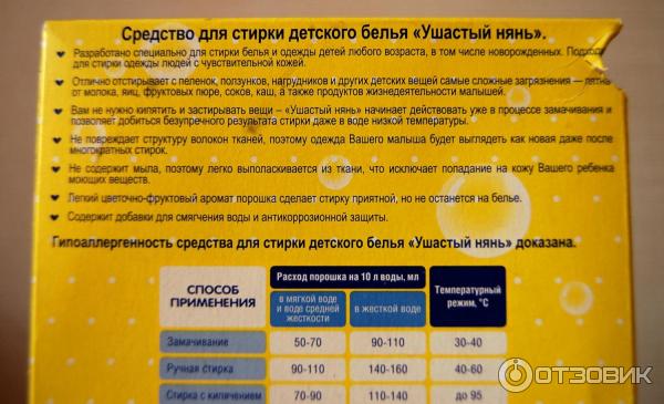 Стиральный порошок Ушастый нянь, описание
