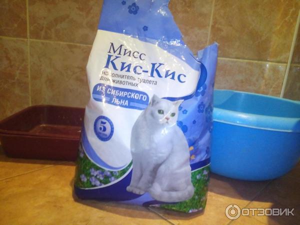 Льняной наполнитель для кошачьего туалета