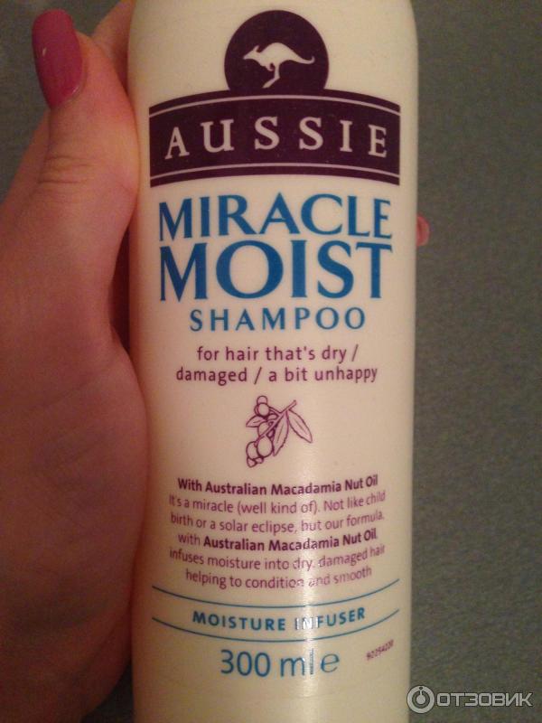 Шампунь Aussie Miracle Moist для сухих и поврежденных волос фото