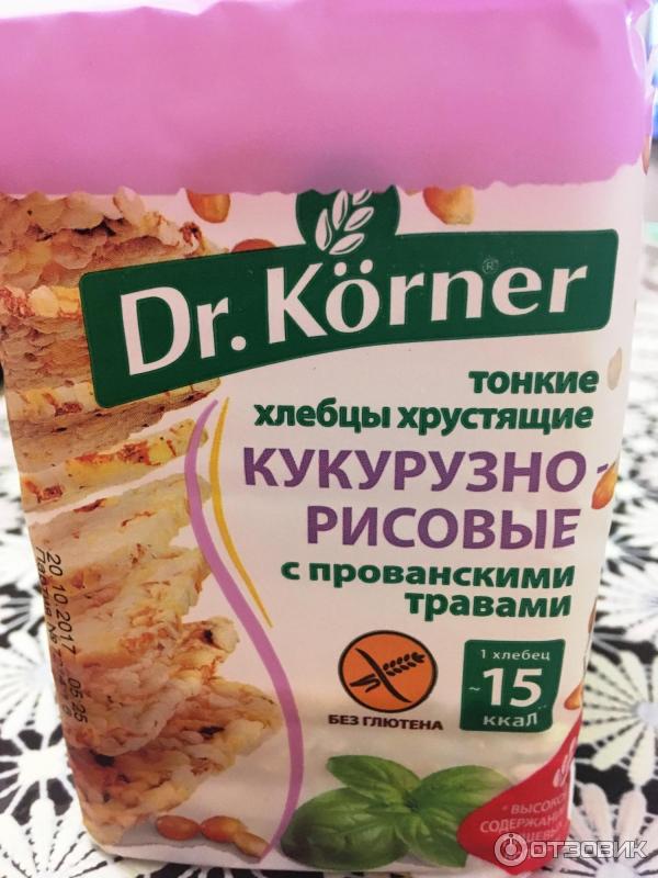 Тонкие хлебцы Dr.Korner кукурузно-рисовые с прованскими травами фото