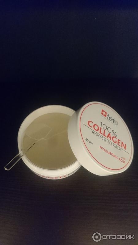 Гидрогелевые патчи для глаз tete 100% collagen с гиалуроновой кислотой фото