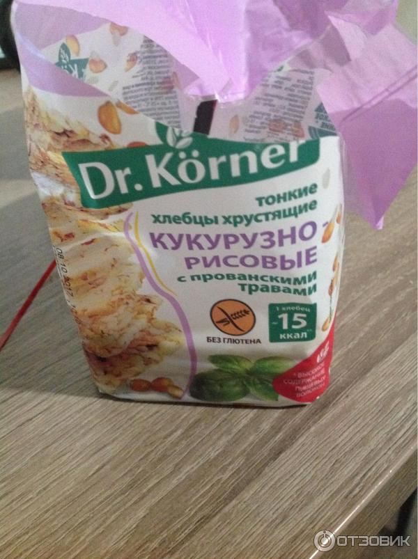 Тонкие хлебцы Dr.Korner кукурузно-рисовые с прованскими травами фото