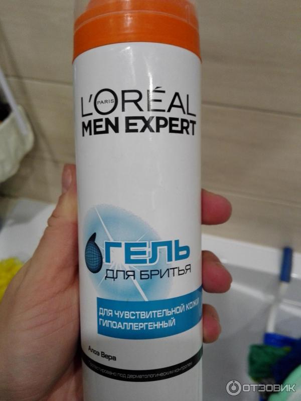 Гель для бритья L'Oreal Men Expert Для чувствительной кожи гипоаллергенный фото