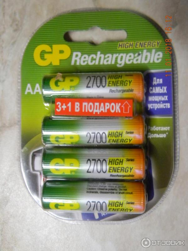 Аккумуляторные батареи AA GP 2700 mAh фото