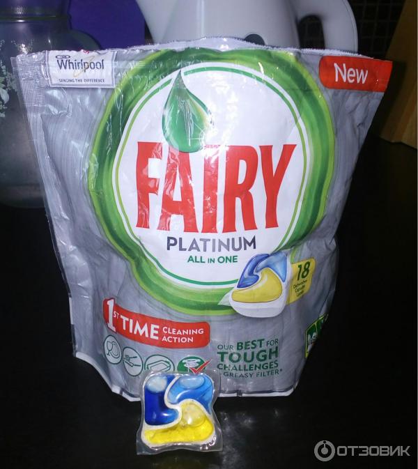 Таблетки для посудомоечной машины Fairy Platinum фото