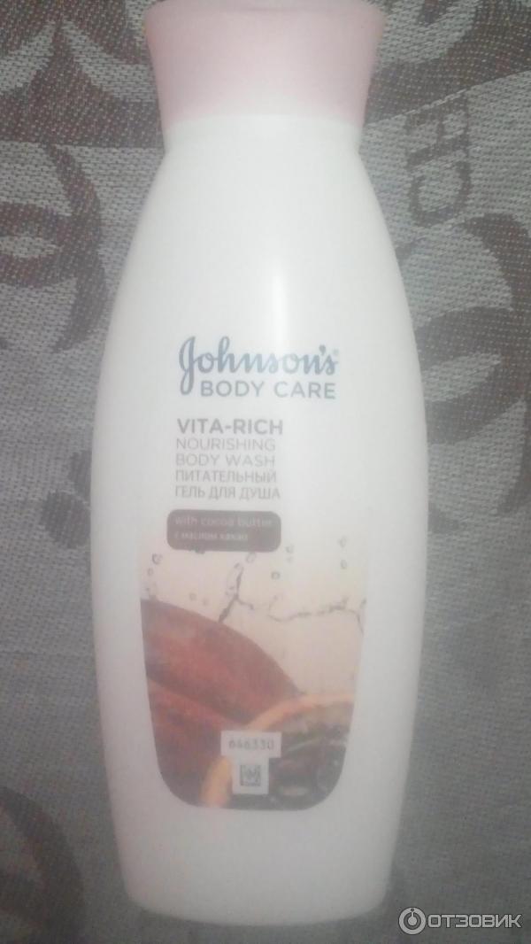 Питательный гель для душа Johnson's body care Vita-Rich с маслом какао фото