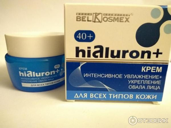 Крем для лица BelKosmex Hialuron+ 40+ Интенсивное увлажнение укрепление овала лица фото