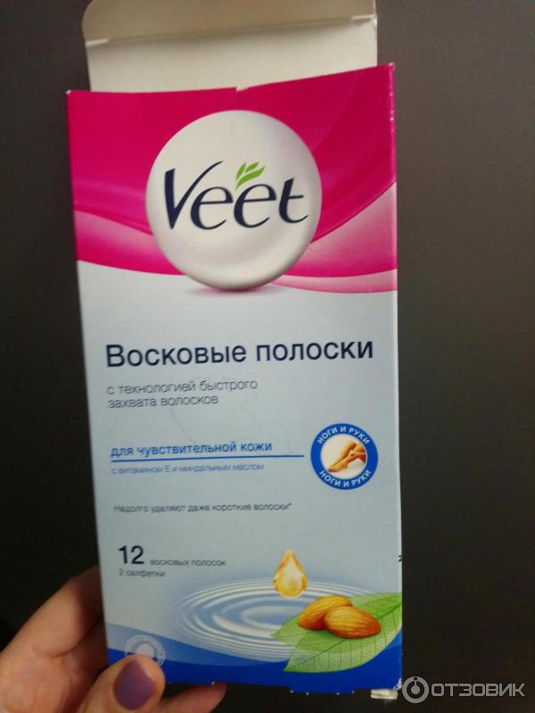 Восковые полоски Veet для чувствительной кожи фото