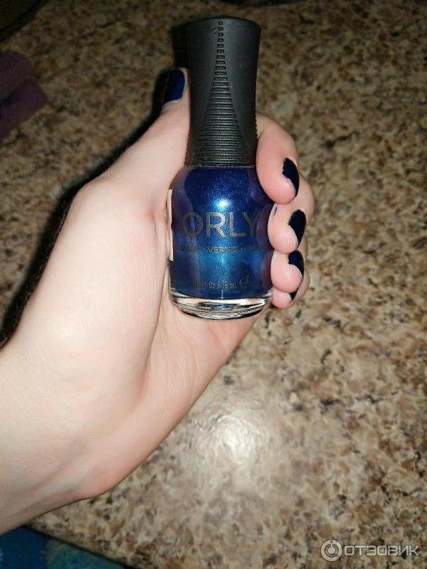 лак orly with s blue тёмно-синий