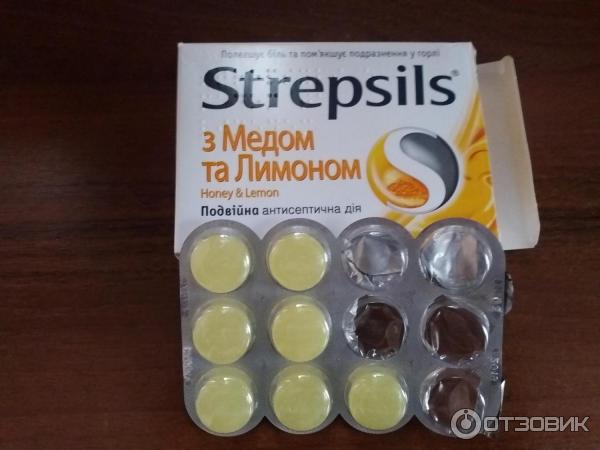 Таблетки для рассасывания Strepsils с медом и лимоном фото