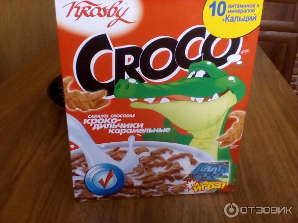 Готовый завтрак Krosby Croco Карамельные крокодильчики фото