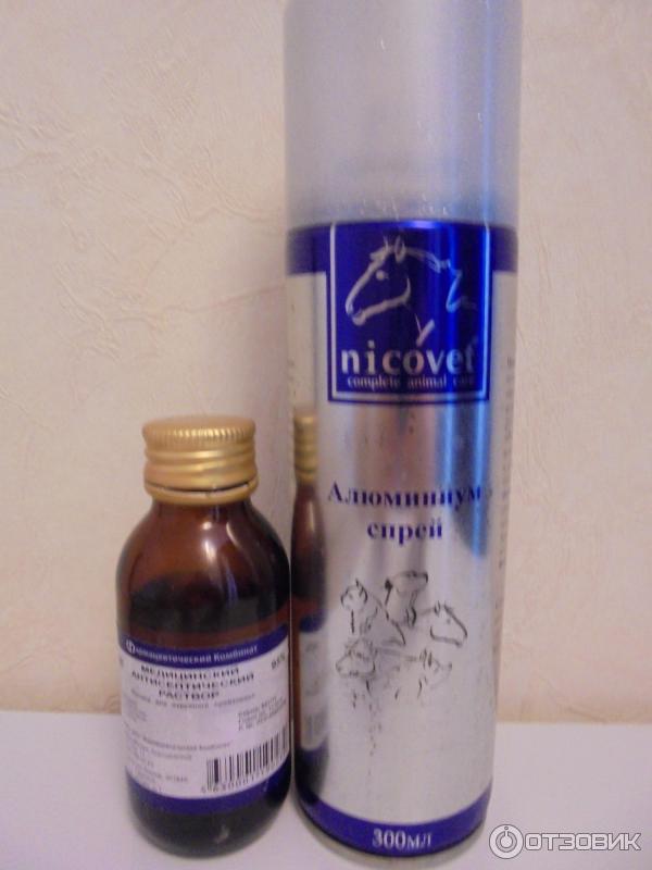 Отзыв о Алюминиум спрей Nicovet | очень удобный антисептик для ...