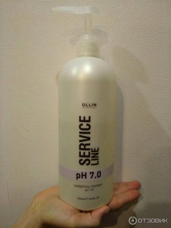 Шампунь Ollin Professional Service Line Shampoo-Peeling Ph 7.0 фото